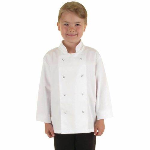 Whites Childrens Unisex Chef Jacket White L - B125 - 5