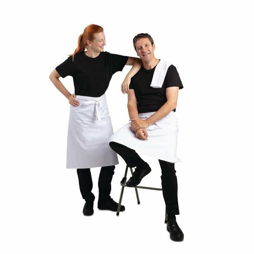 Regular Bistro Apron White - B132 - 5