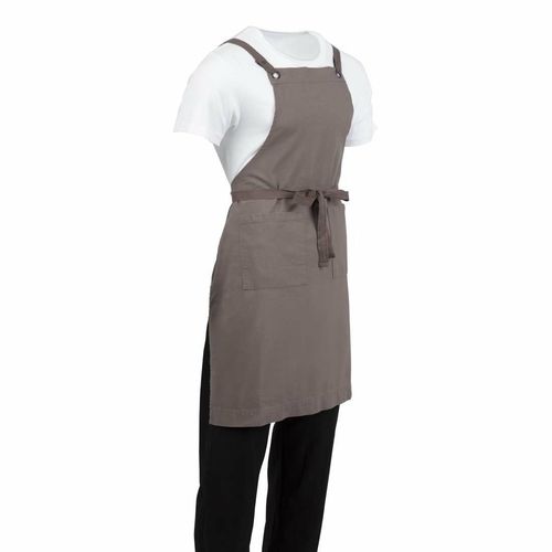 Southside Cotton Canvas Bib Apron Washed Grey - BB687 - 6