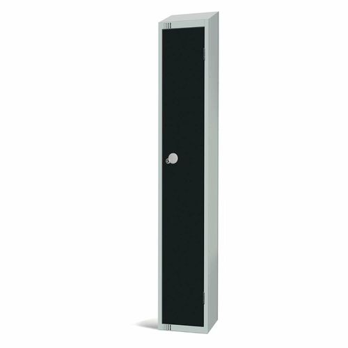 Elite Single Door Coin Return Locker with Sloping Top Black - GR670-CNS - 3