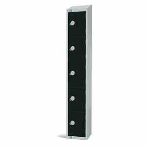 Elite Five Door Manual Combination Locker Locker Black with sloping top - GR674-CLS - 3