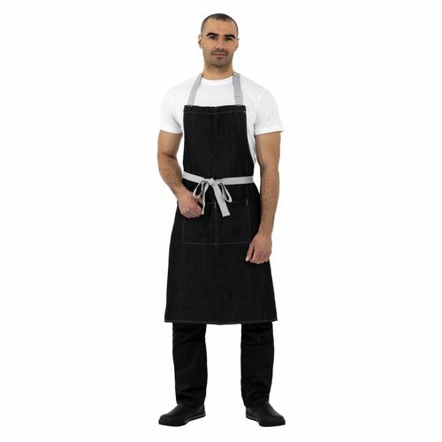 Southside Bib Apron Denim Black - B981 - 7