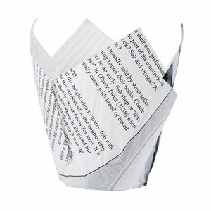 Grease-Resistant Paper Chip Crowns Newspaper Print (Pack of 1100) - GK973 - 1