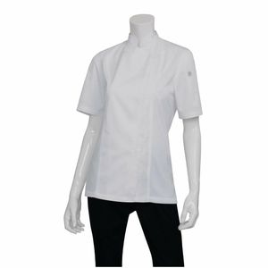 Chef Works Womens Springfield Zip Chefs Jacket White L - BB052-L - 1