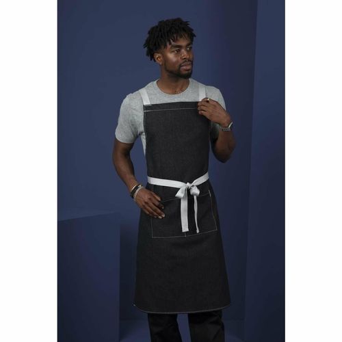 Southside X-Cross Back Bib Apron Denim Black - BB057 - 11