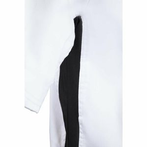 Whites Nevada Unisex Chefs Jacket Short Sleeve Black and White S - A928-S - 3