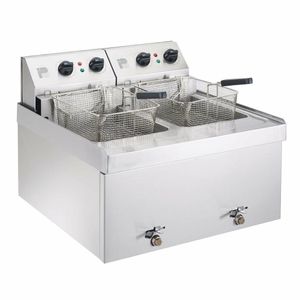 Parry Twin Tank Twin Basket Countertop Electric Fryer NPDF3 - GM705 - 1
