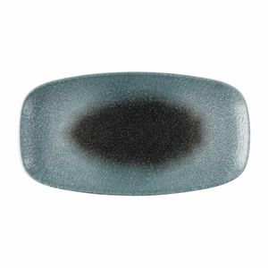 Churchill Raku Duo Chefs Oblong Plate Topaz Quartz 348x189mm (Pack of 6) - FS931 - 1