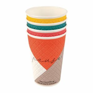 Huhtamaki Pause Disposable Coffee Cups Double Wall 455ml / 16oz (Pack of 620) - FB589 - 1