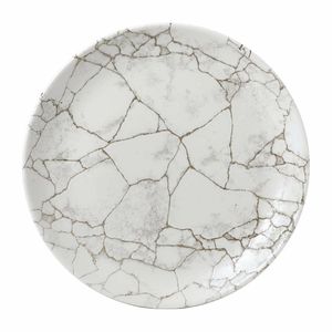 Studio Prints Kintsugi Agate Grey Coupe Plate 11 1/4 (Box 12) - FJ800 - 1