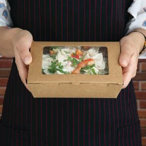 Fiesta Recyclable Salad Box with PET Window 700ml (Pack of 200) - FN897 - 3