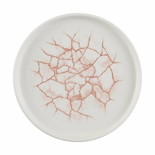 Churchill Studio Prints Kintsugi Walled Plates Coral 220mm (Pack of 6) - 1