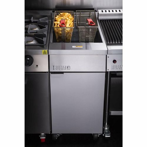 Buffalo Single Tank Twin Basket Freestanding Gas Fryer - 8
