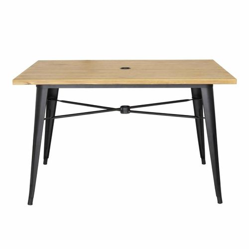 Bolero Complete Outdoor Table 120x76x76cm - Light Wood - 2