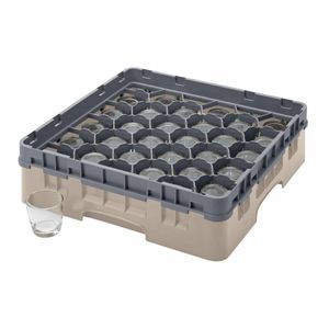 Cambro Camrack Beige 30 Compartments Max Glass Height 92mm - CZ106 - 1