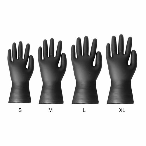Hygiplas Vinyl Black Powder Free Glove S - pack 100 - FJ748-S - 4