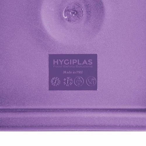 Hygiplas Square Food Storage Container Lid Purple Medium - FX144 - 3
