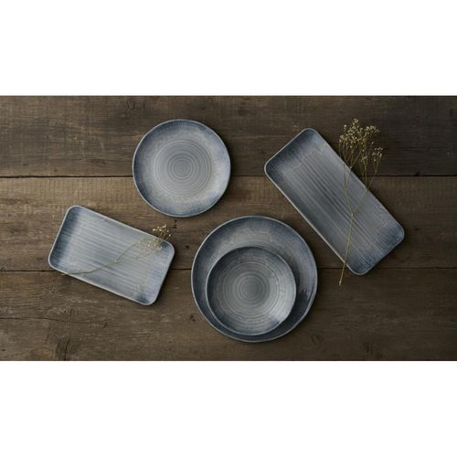 Churchill Harvest Flux Grey Organic Coupe Plate 230mm (Pack of 12) - DX157 - 3