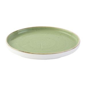 Churchill Stonecast Sage Green Walled Plate 210mm (Pack of 6) - DX017 - 3
