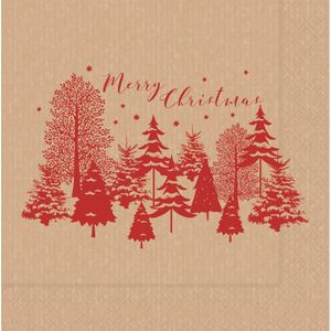 Swantex Calgary Lunch Kraft Napkin 2Ply 1/4Fold - 330x330mm (Pack 1000) - CU272 - 1