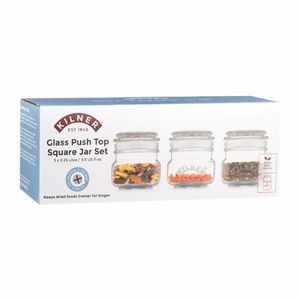 Kilner Square Push Top Jars 250ml (Pack 3) - DX953 - 3