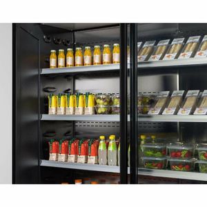 Zoin Cervinho Multideck Display Black with Sliding Doors 1200mm - UA054-120 - 3