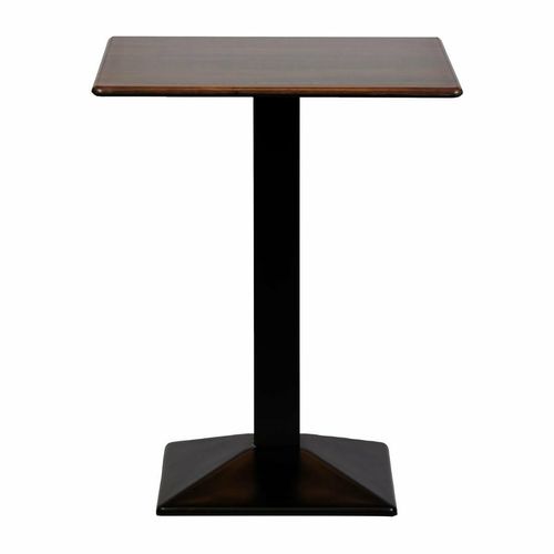 Turin Metal Base 700mm Square Poseur Table with Laminate Top in Walnut - CZ833 - 1