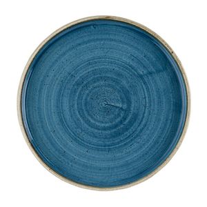 Churchill Stonecast Java Blue Walled Plates 210mm (Pack of 6) - HR387 - 1