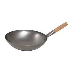 Matfer Bourgeat Steel Wok Wood Handle 350mm - HP742 - 1