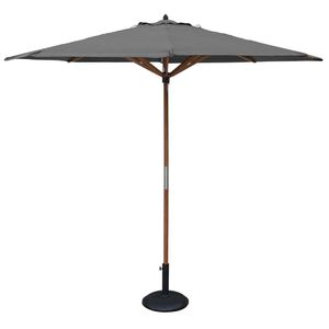Rowlinson Willington Wooden Parasol Grey 2.7m with Base 15kg - HP885 - 1