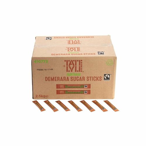Tate & Lyle Fairtrade Demerara Sugar Sticks (Pack of 1000) - HP978 - 2