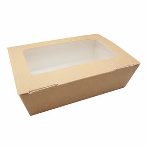 Huhtamaki Taste Large Food to Go Box (with Window) (Pack of 180) - HP957 - 1