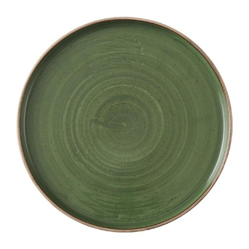 Churchill Stonecast Sorrel Green Walled Plates 255mm (Pack of 6) - HX012 - 1