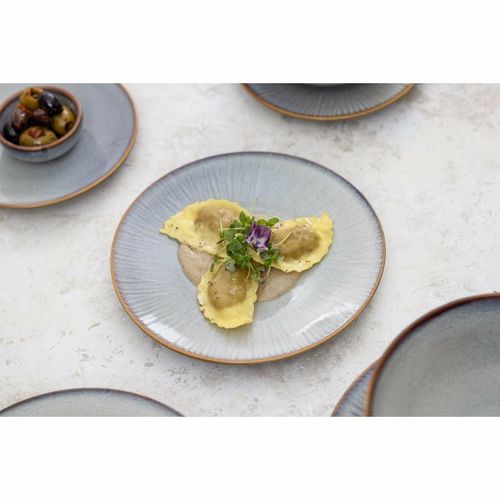 Olympia Drift Grey Embossed Coupe Plates 220mm (Pack of 6) - FU195 - 13