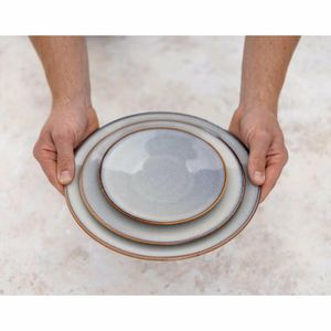Olympia Drift Grey Plain Coupe Plates 180mm (Pack of 6) - FU189 - 3
