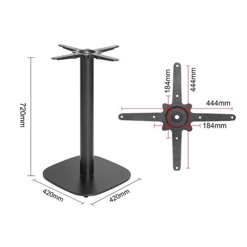 Bolero Black Cast Iron Table Base 720x420mm - FU546 - 5