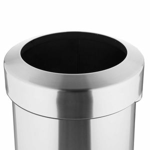 Bolero Brushed Steel Bin with Open Top Lid 70Ltr - HT460 - 3