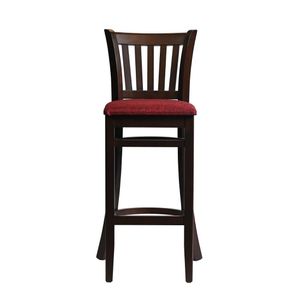 Manhattan Bar Chair in Dark Walnut with Shetland Scarlett Seat - HX855 - 1