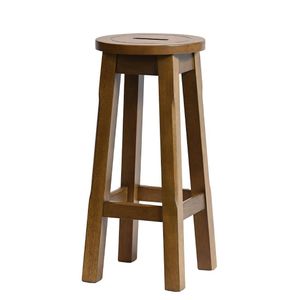 Wooden Top High Stool in Weathered Oak (Pack of 2) - HX909 - 1