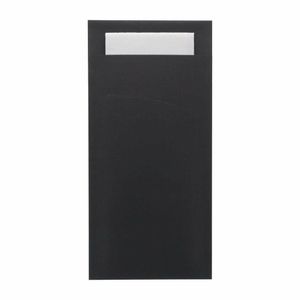 Europochette Extra Size Black Cutlery Pouch with White Airlaid Napkin (Pack of 200) - HX980 - 1