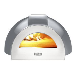 DeliVita Pro Dual Fuel Pizza Oven Hale Grey+ Chimney - HZ251 - 1