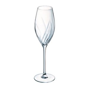 Cristal d'Arques Swirly Flute Glasses 240ml (8 Pack) - HZ402 - 1