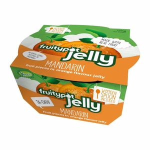 Fruitypot Mandarin in Orange Jelly with Spoon 120g (Pack of 18) - HW360 - 1