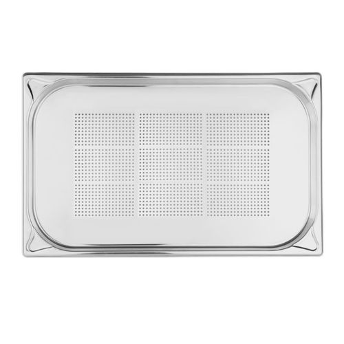 Vogue Stainless Steel Heavy Duty Perforated 1/1 Gastronorm Tray 20mm - DM971 - 5