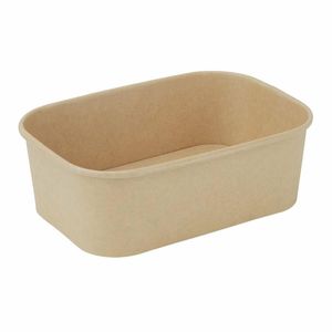 Fiesta Recyclable Rectangular Food Containers 750ml (Pack of 300) - HW622 - 1