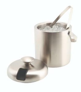 Genware Insulated St/St Ice Bucket & Tong 1.2L - 1