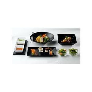 Luna Stoneware Black Square Bowl 17.5 x 5cm/ 7 x 2" (Pack of 6) - 3