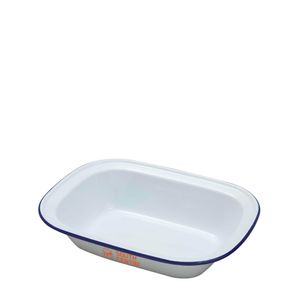 Custom Branded Enamel Oblong Pie Dish (220x165x50mm) - 1