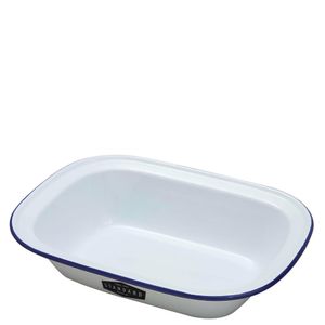 Custom Branded Enamel Oblong Pie Dish (320x240x75mm) - 1