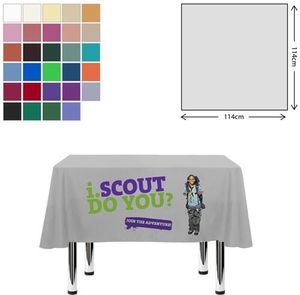 Custom Branded Premium Fabric Tablecloth - Square - 115x115cm (2ft High Table - Mid Drop) - 1